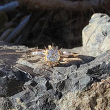 14k old mine cut diamond solitaire antique estate ring