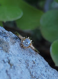 14k old mine cut diamond solitaire antique estate ring