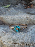 15ct gold Victorian turquoise & pearl estate ring