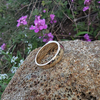 14k gold 3 diamond estate band ring - apx .16ct tw