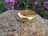 18ct gold old mine cut diamond gypsy set antique ring band