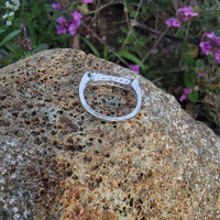 platinum 7 diamond estate curved band