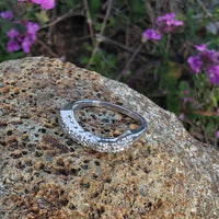 platinum 7 diamond estate curved band