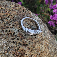 platinum 7 diamond estate curved band