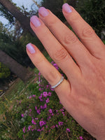 platinum 7 diamond estate curved band