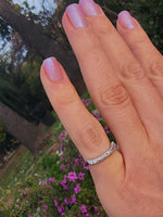 platinum 7 diamond estate curved band