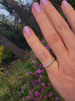 platinum 7 diamond estate curved band
