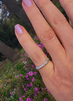 platinum 7 diamond estate curved band