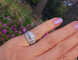 platinum 7 diamond estate curved band