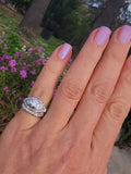 platinum 7 diamond estate curved band