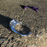 14k white gold vintage diamond engagement wedding ring - apx .38ct tw