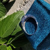 18k white gold Art Deco Aquamarine & Diamond estate Ring