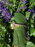 18ct gold antique opal & rose cut diamond ring