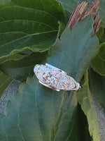 14k white gold Art Deco c.1920's diamond vintage ring