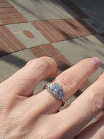 Platinum ART DECO c.1920's Euro cut diamond vintage estate antique ring