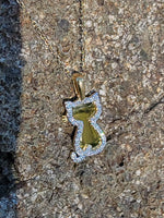 10k gold diamond cat kitty kitten diamond pendant necklace