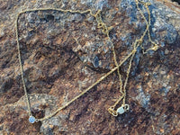 14k gold diamond bezel diamond pendant necklace