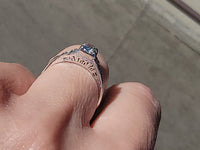 14k gold white gold c.1920's Art Deco diamond ring - apx .54ct tw