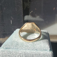 14k yellow gold estate diamond SIGNET ring