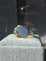 14k yellow gold estate diamond SIGNET ring