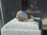 14k yellow gold estate diamond SIGNET ring
