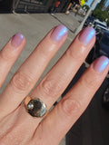 14k yellow gold estate diamond SIGNET ring