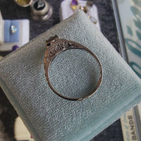14k gold white gold c.1920's Art Deco diamond ring - apx .54ct tw