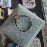 14k gold white gold c.1920's Art Deco diamond ring - apx .54ct tw