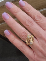 14k gold diamond SNAKE ring
