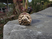 10k yellow gold horseshoe ring