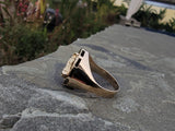10k yellow gold horseshoe ring