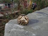 10k yellow gold horseshoe ring
