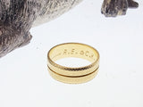 14k gold 6mm engraved wedding estate band