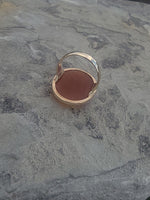 10k gold Deco Agate estate ring