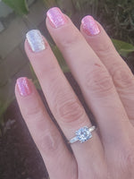 platinum 1.12ct European cut diamond estate engagement ring