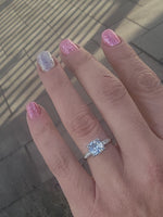 platinum 1.12ct European cut diamond estate engagement ring