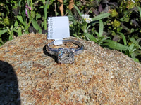 platinum 1.12ct European cut diamond estate engagement ring