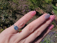platinum 1.12ct European cut diamond estate engagement ring