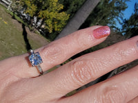 platinum 1.12ct European cut diamond estate engagement ring