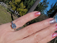 platinum 1.12ct European cut diamond estate engagement ring