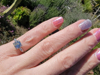 platinum 1.12ct European cut diamond estate engagement ring
