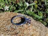 14k gold white garnet & diamond estate ring