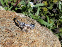 14k gold two tone topaz & diamond estate ring