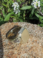 14k gold two-tone vintage Deco ring