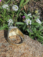 14k gold two-tone vintage Deco ring