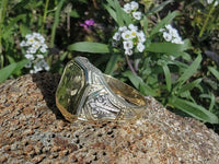 14k gold two-tone vintage Deco ring
