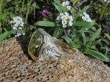 14k gold two-tone vintage Deco ring