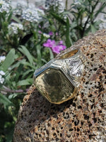 14k gold two-tone vintage Deco ring