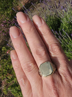 14k gold two-tone vintage Deco ring