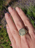 14k gold two-tone vintage Deco ring